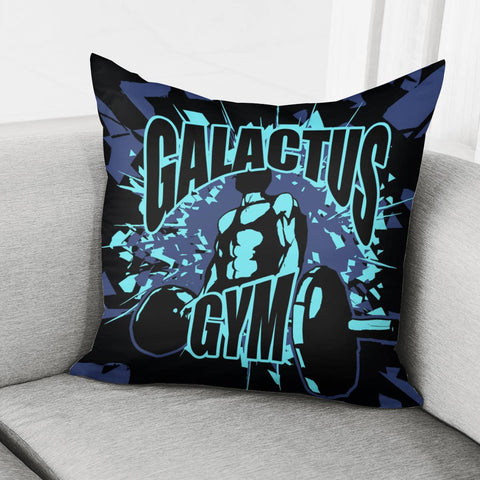 Image of Weightlifting And Muscle Man And Barbell And Font And Debris Pillow Cover