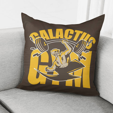 Image of Weightlifting And Muscle Man And Barbell And Font And Lightning And Slap Pillow Cover