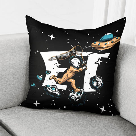 Image of Aliens And Meteorites And Ufos And Insect Nets And Stars Pillow Cover