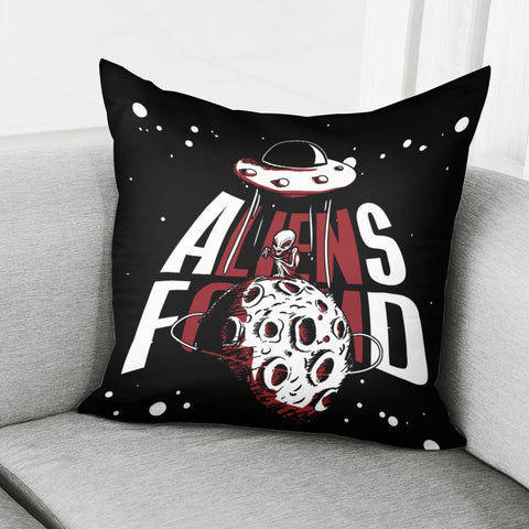 Image of Aliens And Meteorites And Flying Saucers And Stars Pillow Cover