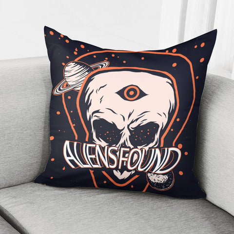 Image of Aliens And Eyes And Geometry And Planet And Starry Sky Pillow Cover