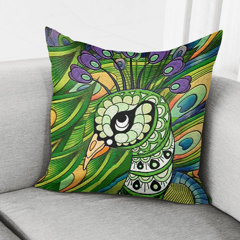 Image of Peacock Pillow Cover