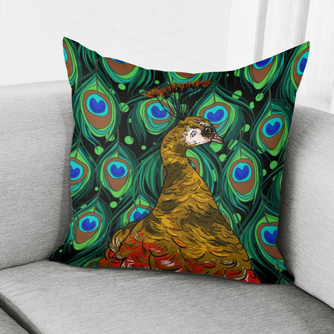 Image of Peacock Pillow Cover