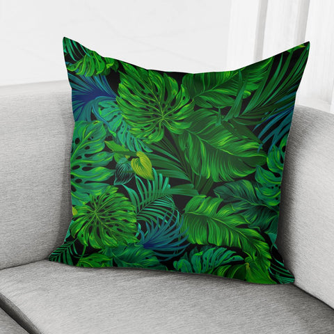 Image of Fancy Tropical Floral Pattern Pillow Cover