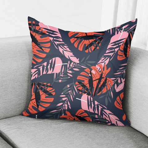 Image of Fancy Tropical Floral Pattern Pillow Cover