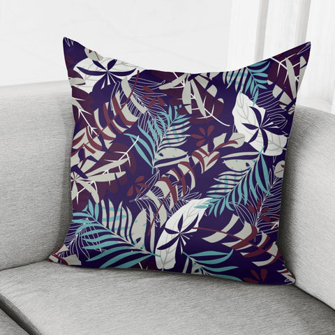 Image of Fancy Tropical Floral Pattern Pillow Cover