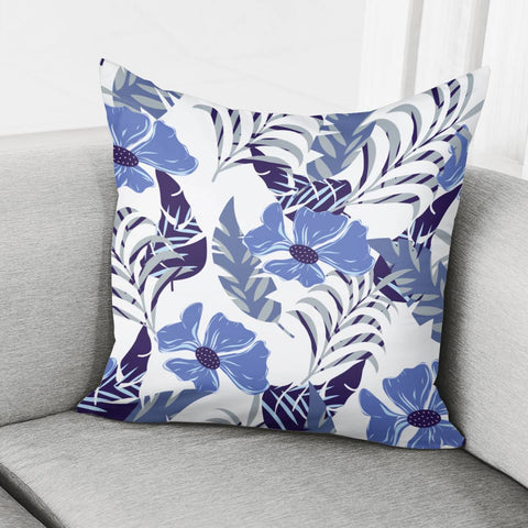 Image of Fancy Tropical Floral Pattern Pillow Cover