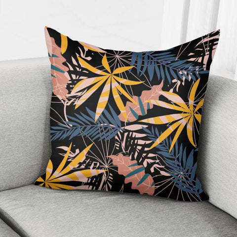 Image of Fancy Tropical Floral Pattern Pillow Cover