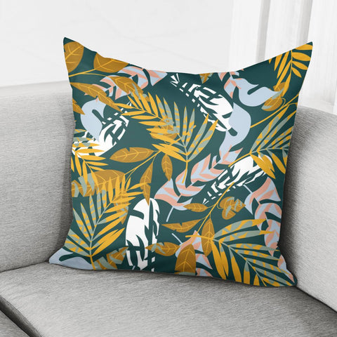 Image of Fancy Tropical Floral Pattern Pillow Cover