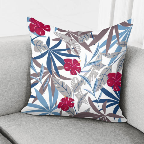 Image of Fancy Tropical Floral Pattern Pillow Cover