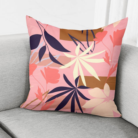 Image of Fancy Tropical Floral Pattern Pillow Cover