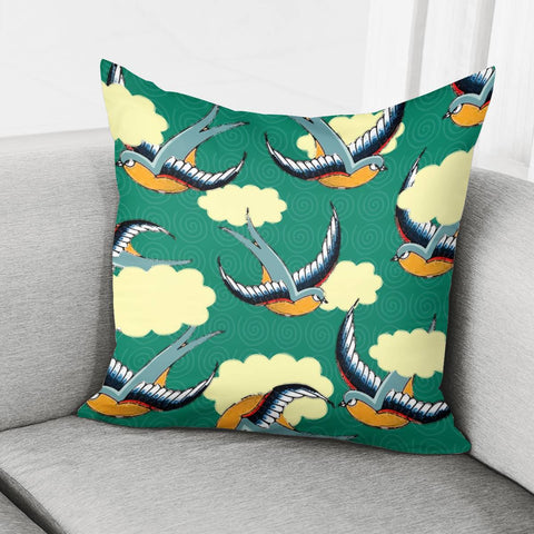 Image of Cloud And Swallow Pillow Cover