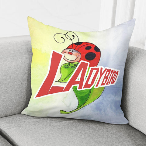 Image of Watercolor Ladybug Pillow Cover