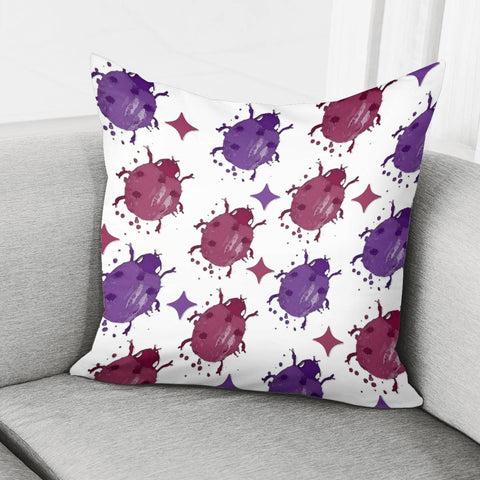 Image of Watercolor Ladybug Pillow Cover