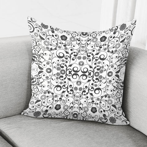 Image of Black And White Arabesques Pillow Cover