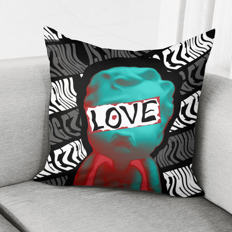 Image of Cupid And Love And Font And Geometry Pillow Cover