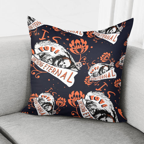 Image of Cupid And Love And Fonts And Patterns Pillow Cover