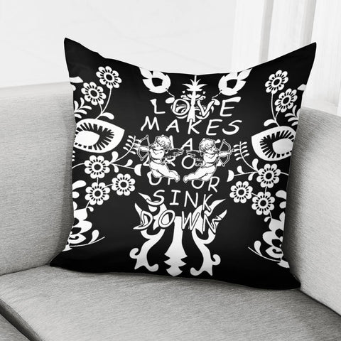 Image of Cupid And Love And Fonts And Patterns Pillow Cover