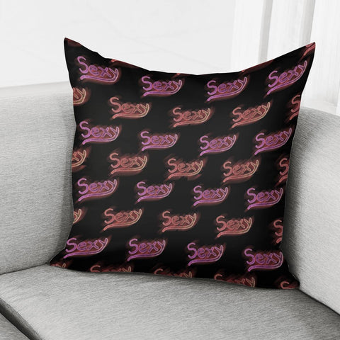 Image of Sexy Words Motif Print Pattern Pillow Cover