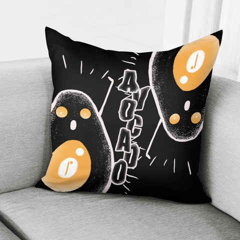 Image of Avocado And Font With Doodles And Polka Dots And Light Pillow Cover
