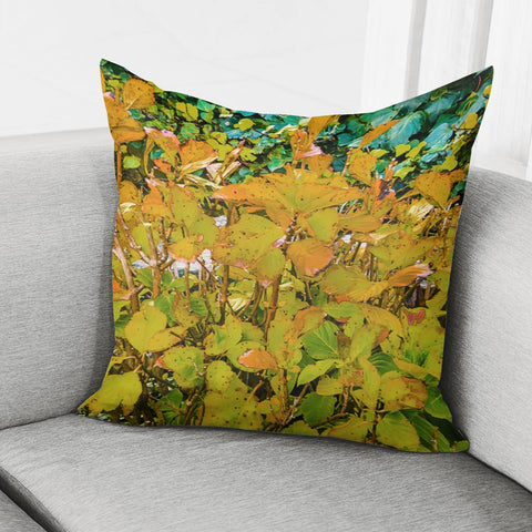 Image of Colored Nature Print Pillow Cover