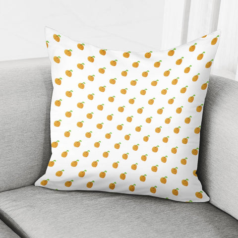 Image of Orange Cartoon Drawing Pattern Design Pillow Cover