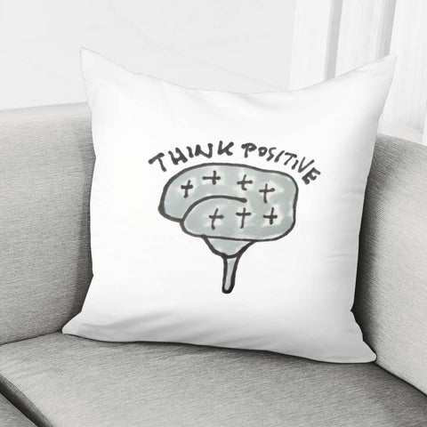 Image of Positive Thinking Concept Drawing Pillow Cover