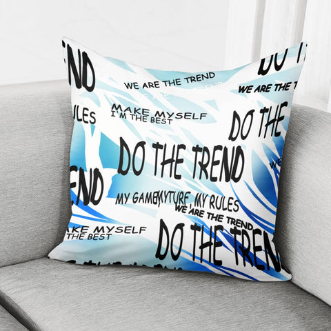 Image of Font And Geometry And Graffiti Pillow Cover