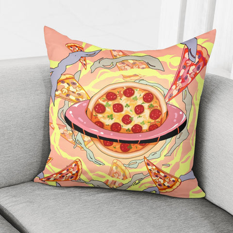 Image of Pizza And Cloud And Light And Vegetables And Meat Pillow Cover