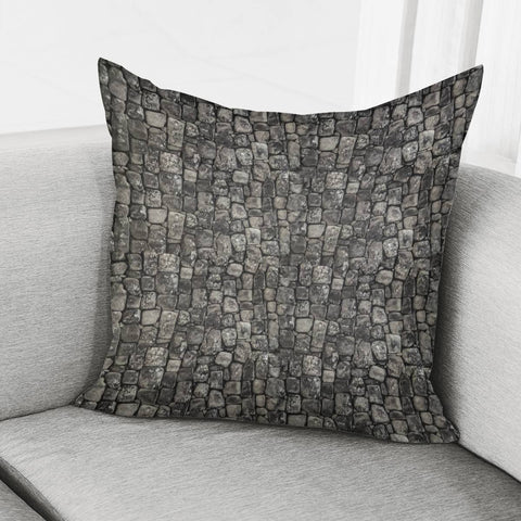 Image of Ancient Stone Wall Pattern Pillow Cover