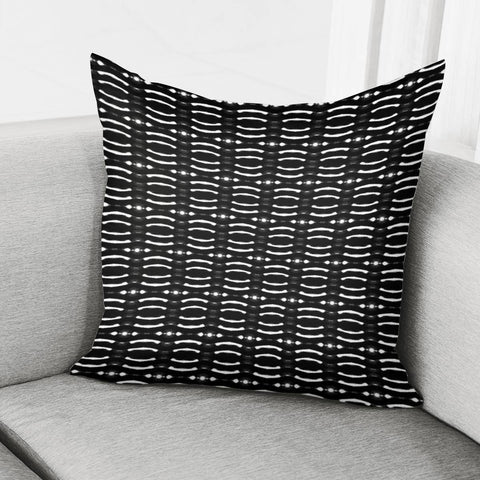 Image of Black And White Modern Geometric Pattern Pillow Cover