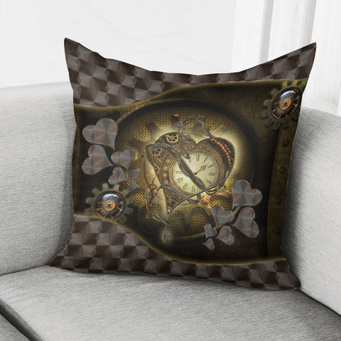 Image of Steampunk, Wonderful Heart Pillow Cover