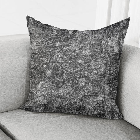 Image of Black And White Organic Texture Print Pillow Cover