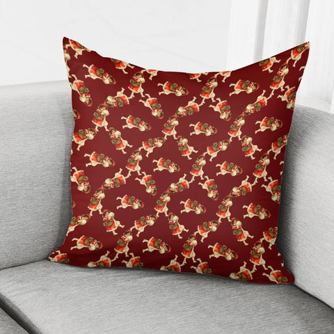 Image of Vintage Christmas  Red Pillow Cover