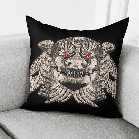 Image of Demon Head Artwork Pillow Cover