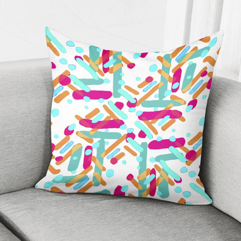 Image of Vivid Multicolored Abstract Print Pillow Cover