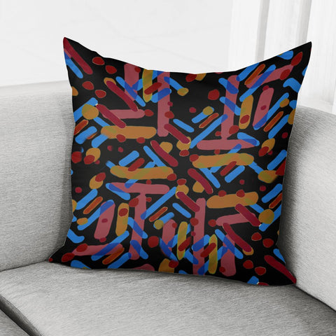 Image of Vivid Multicolored Abstract Print Pillow Cover