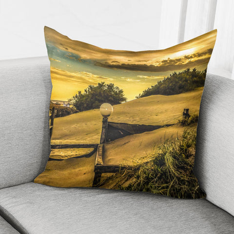 Image of Empty Beach, Carilo, Buenos Aires - Argentina Pillow Cover