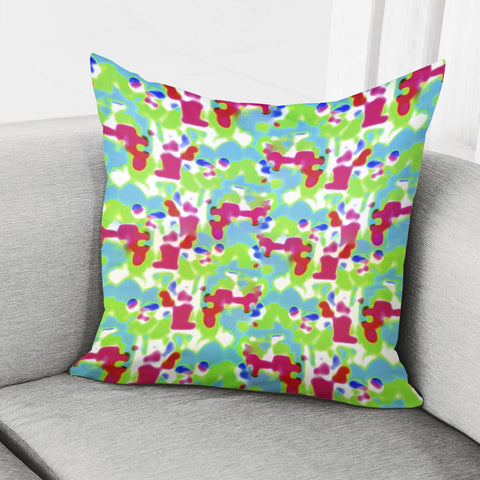 Image of Modern Abstract Collage Vivid Pattern Pillow Cover