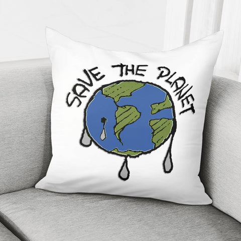 Image of Save The Planet Concept Drawing Pillow Cover