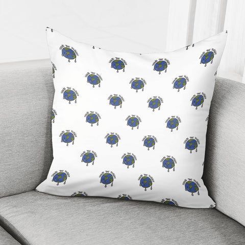 Image of Save The Planet Concept Pattern Pillow Cover