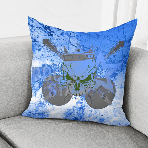 Image of Colored Skull Pillow Cover