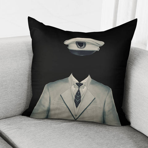 Image of Surreal Officer Man Portrait Pillow Cover
