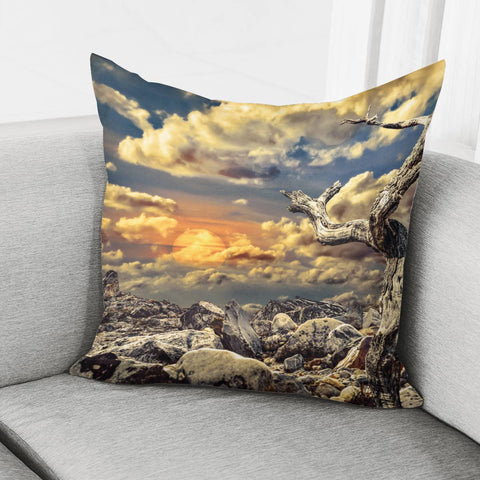 Image of Fantasy Lanscape Scene Pillow Cover