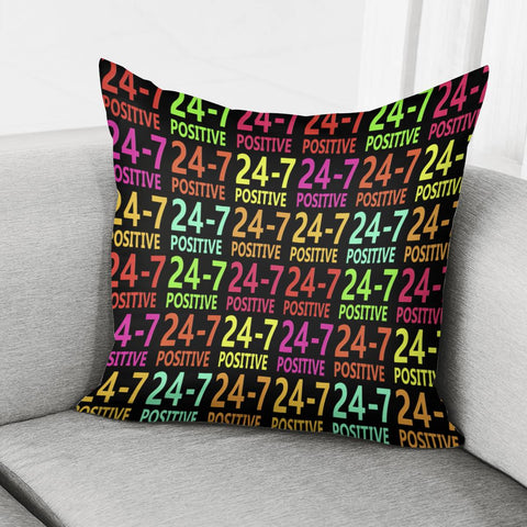 Image of Positive Emotion Typography Concept Pattern Pillow Cover