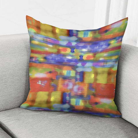 Image of Colorful Blurred Abstract Texture Print Pillow Cover