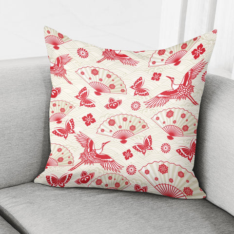 Image of Japanese Style Fan Pillow Cover