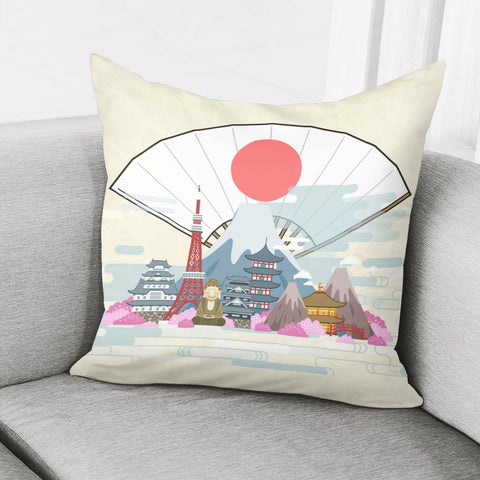 Image of Japanese Folding Fan Pillow Cover