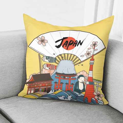 Image of Japanese Folding Fan Pillow Cover