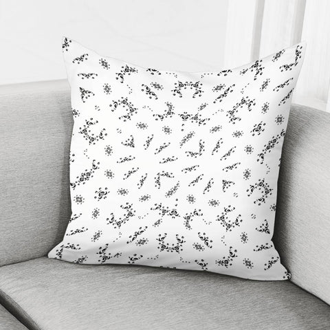 Image of Ethnic Ornate Black And White Design Print Pillow Cover